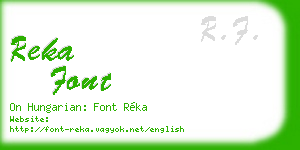 reka font business card